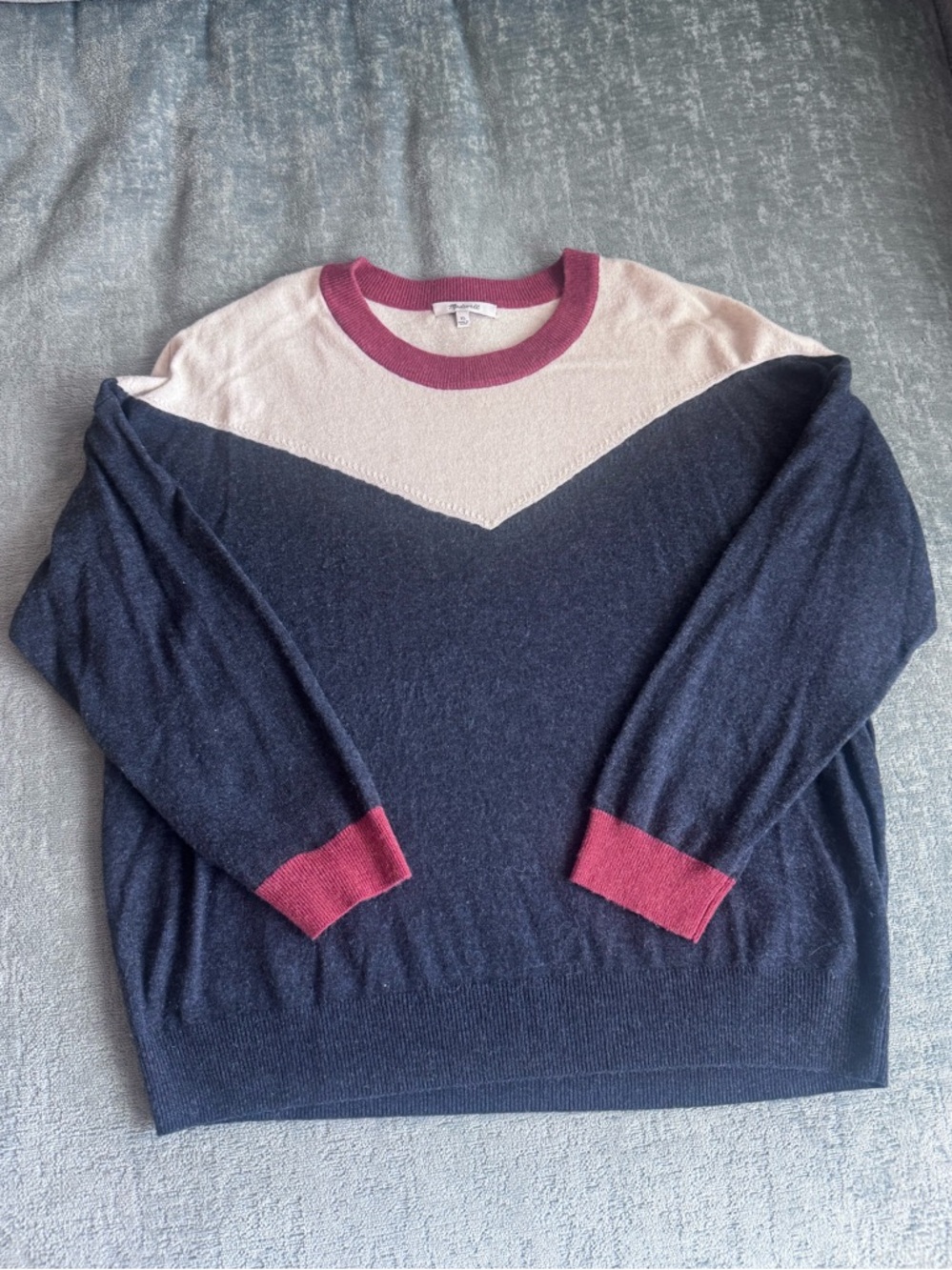 Madewell Colorblock Crewneck Sweater
